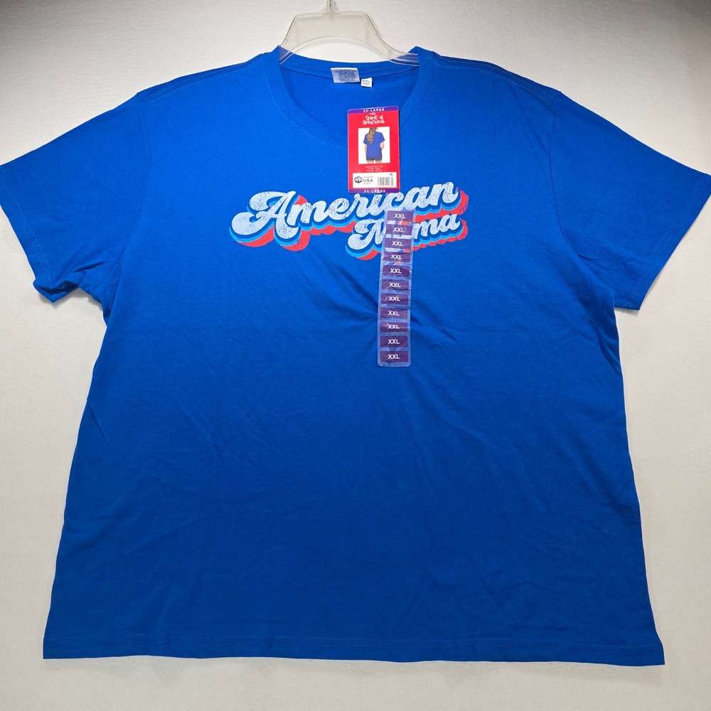 Lot of 3 Patriotic T-Shirts NWT XXL American Mama USA Shake Your Sparkler Blue - Picture 3 of 9